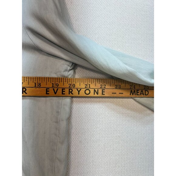 NWT DKNY Jeans Womens Blouse Small Light Washed Blue Denim Long Sleeve Pintuck - Picture 10 of 13